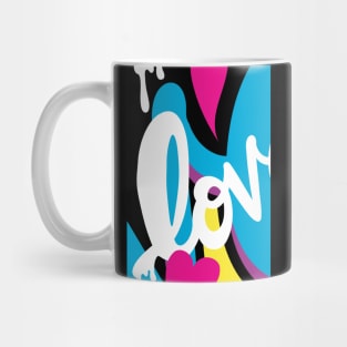 CMYK Love Graffiti for Valentine's Day Mug